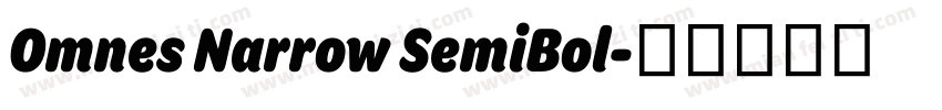 Omnes Narrow SemiBol字体转换